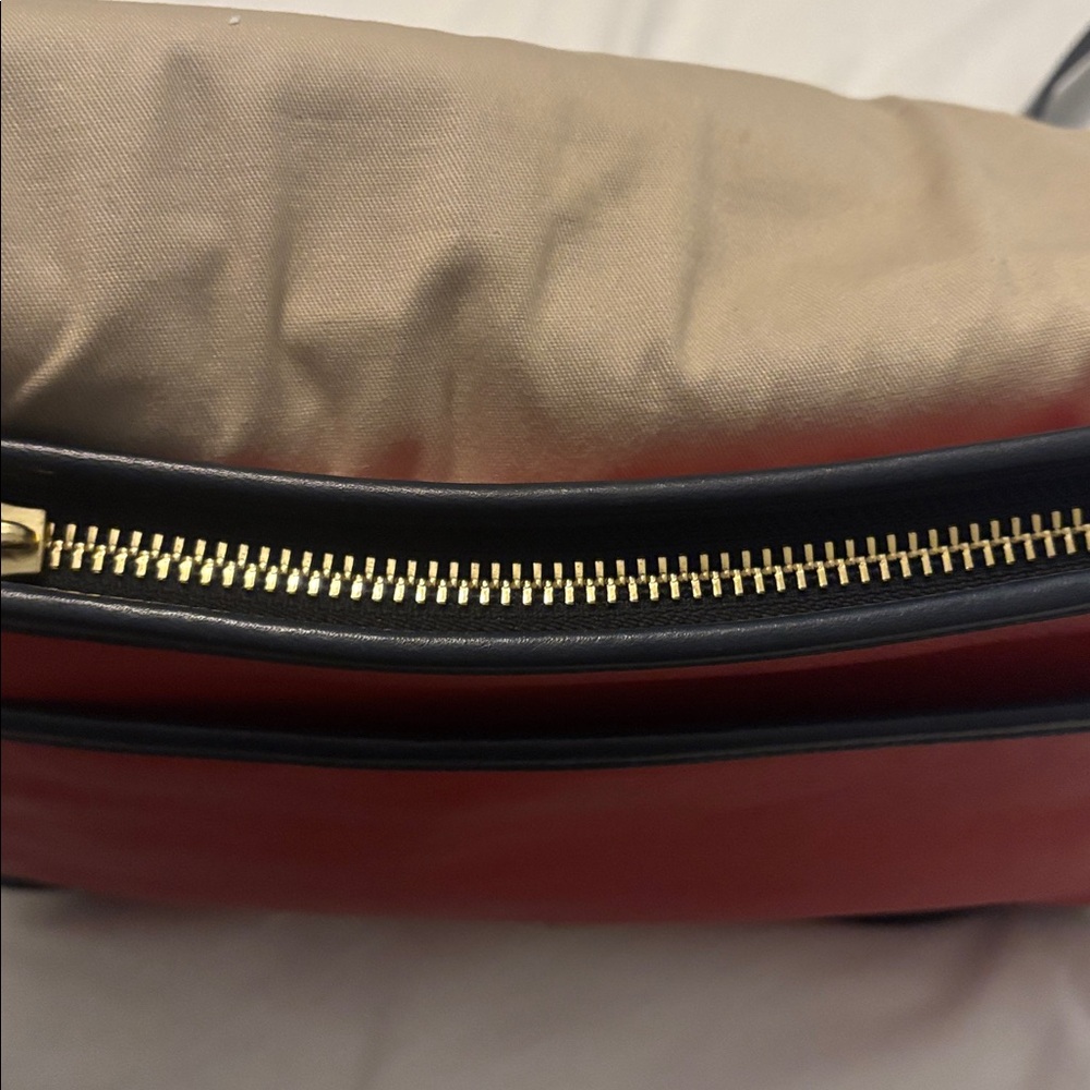VTG Coach Patricia Legacy crossbody blue, orange & tan leather w/tassel turnlock - Picture 6 of 16